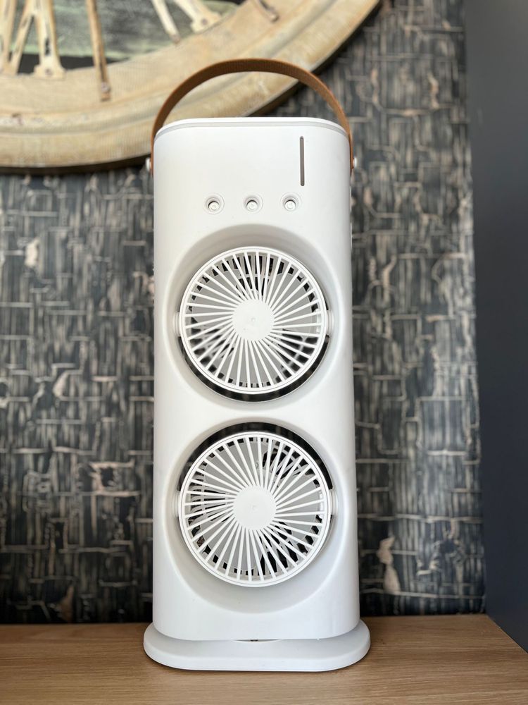 Ventilator portabil 3 în 1 – răcire, umidificare, LED Nou