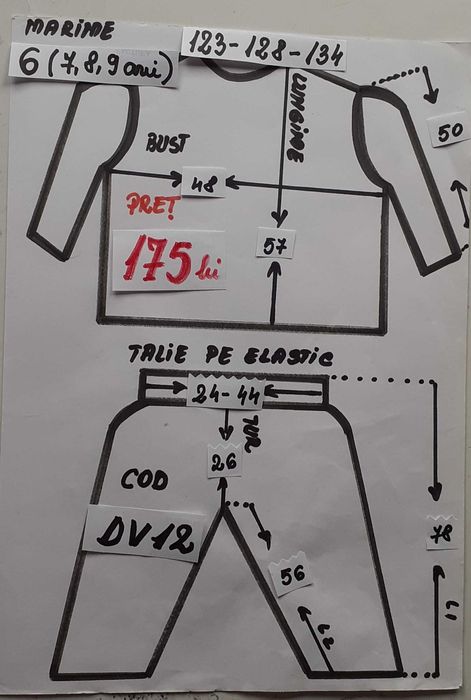Costum Dovlecel pentru copii marimea 6 (5-6 ani)
