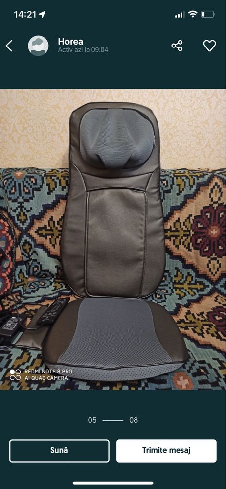 Husa de scaun pentru masaj shiatsu