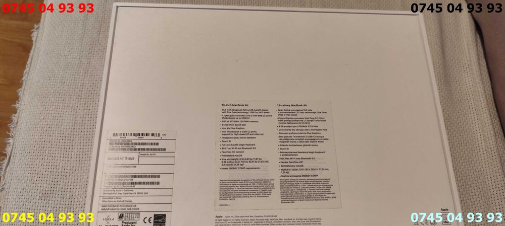 cutie MacBook Air 13 inch se vinde ca in poze