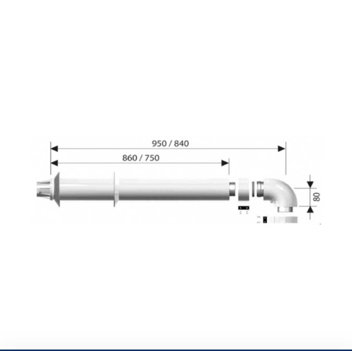 Kit coaxial de evacuare centrala Ariston