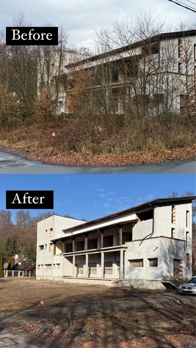 Utilaje de inchiriat Sovat Excavatii Curatire Demolari Piconare Macara