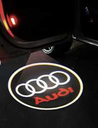 Set 2 holograme / proiectoare Led cu logo Audi pentru portiere