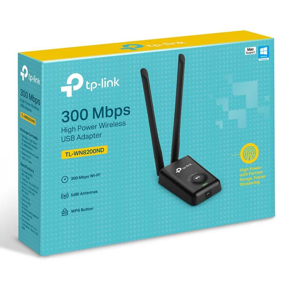 TP-Link TL-WN8200ND /Беспроводной сетевой USB-адаптер высокой мощности