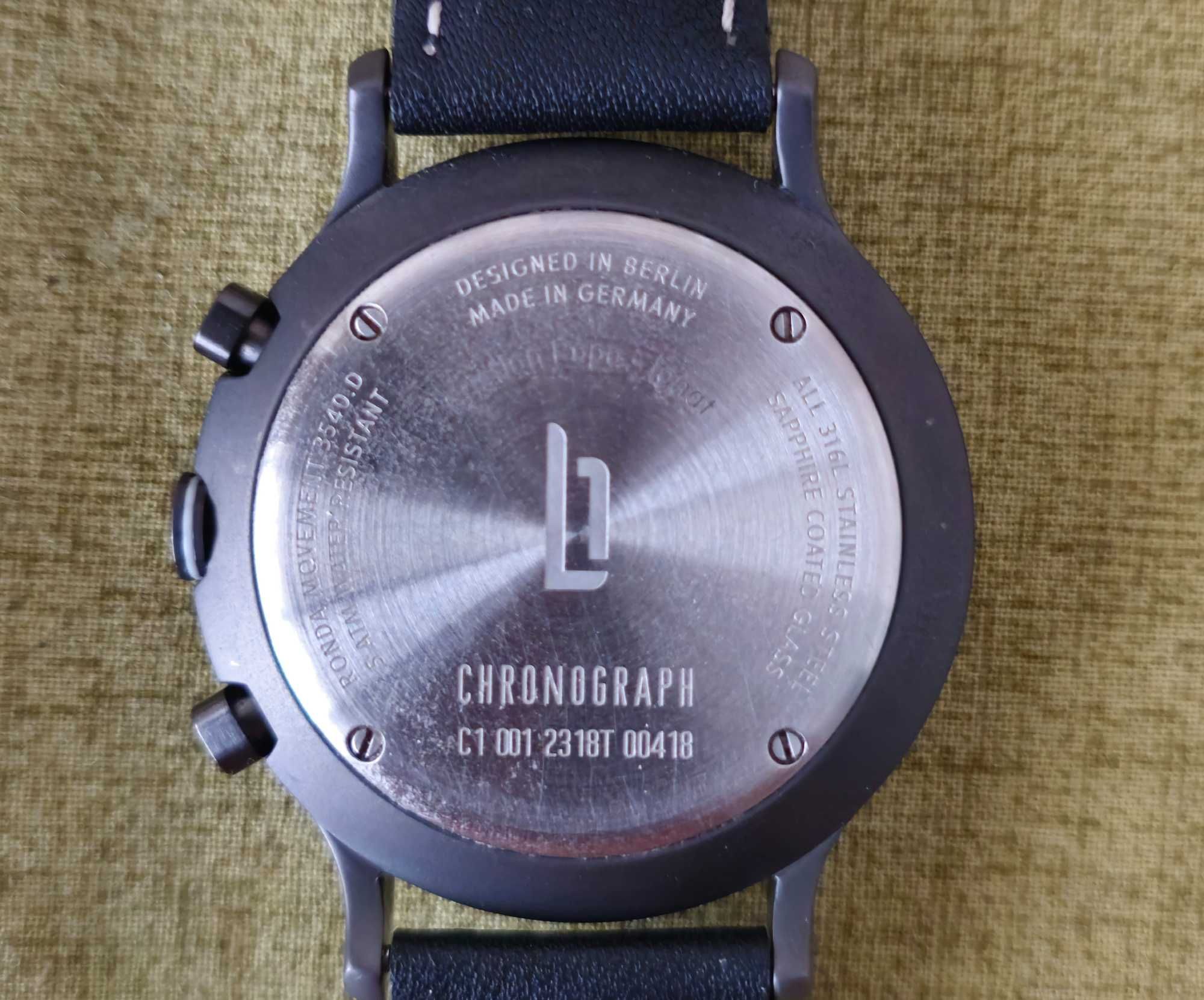 Ceas Lilienthal Berlin - Chronograph Dark Silver White