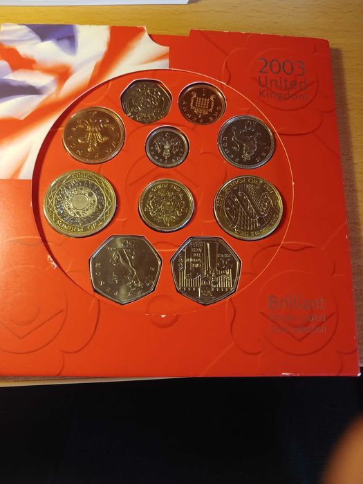 Сет от 2003г.монети от монетният двор Британия.