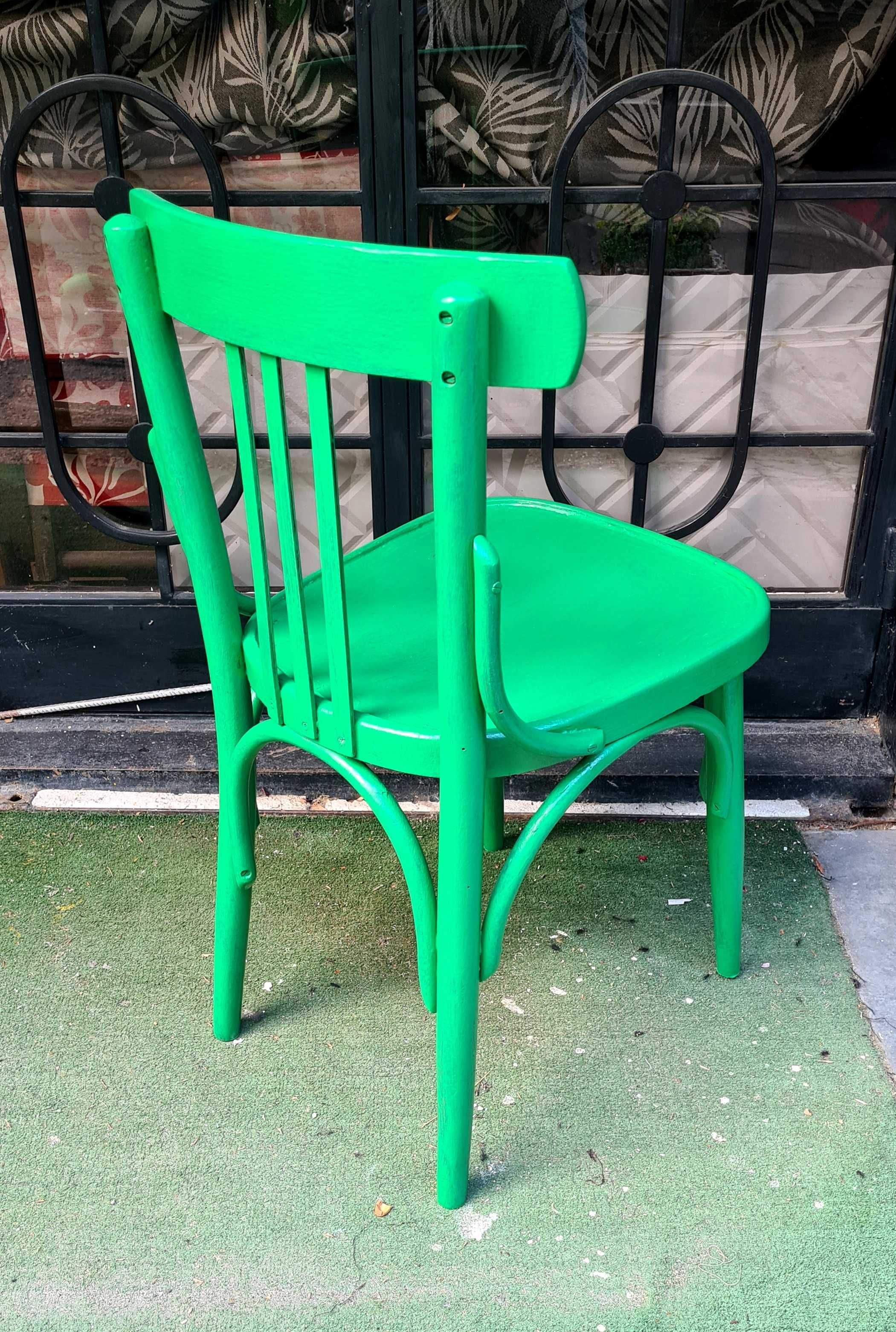Виенски стол зелен винтидж