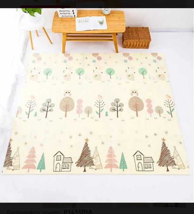 Двустранно детско килимче, градът и гората 200/180см