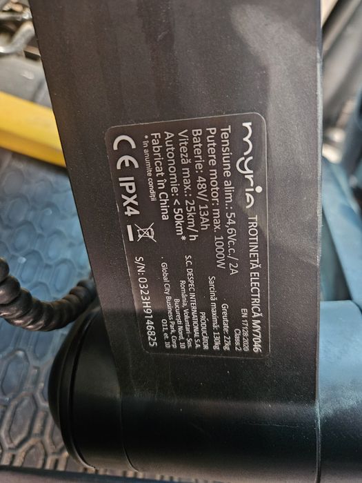 Trotineta myria my 7046 10 inch 48v motor 1000w