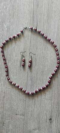 Set bijuterii perle de sticlă