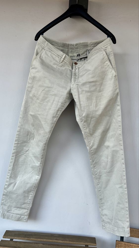Chino bej WHITE marimea talie 33 lungimea 32