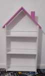 Biblioteca tip casuta, Montessori, roz