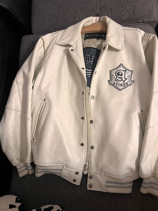 Geacă Avirex Limited Edition | Piele 100% | Albă | M | Model rar