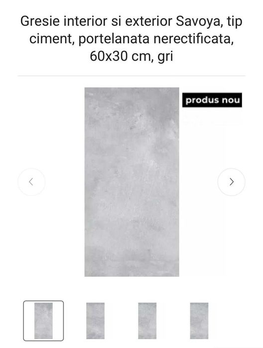 Gresie gri portelanata Savoya interior/exterior