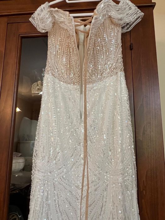 Rochie de mireasă Esmee Audray cu trenă, mărimea M