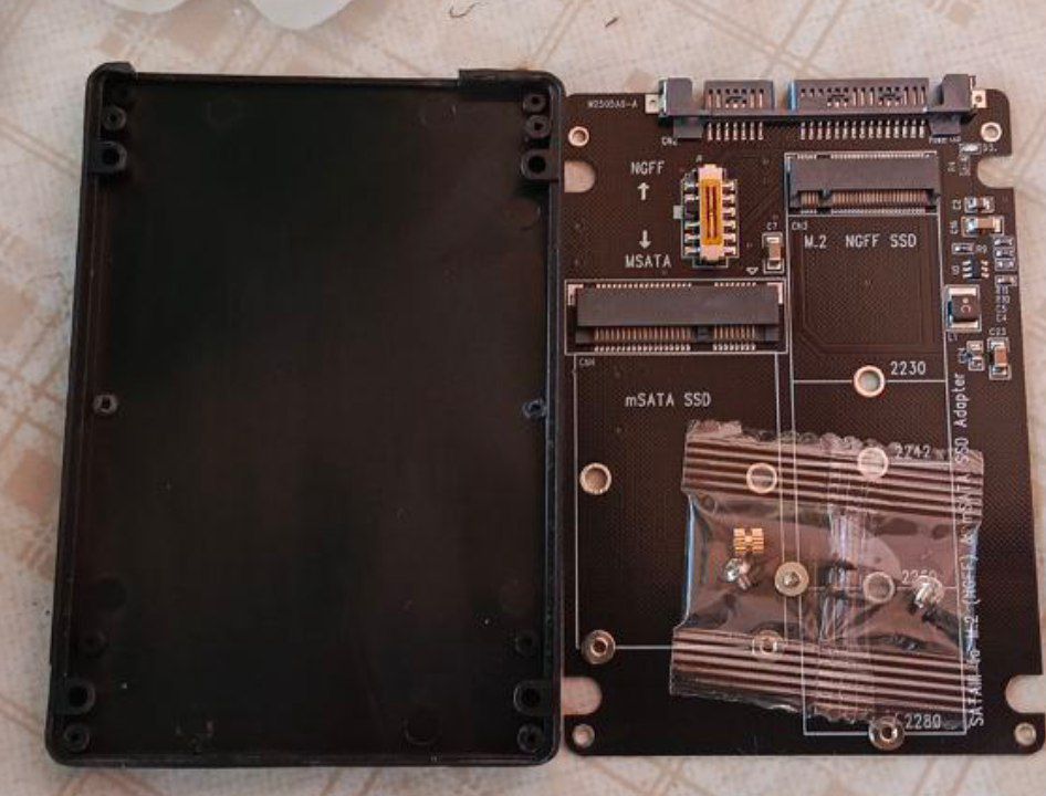 Переходник для подключения накопителей формата ssd m2 и mSATA