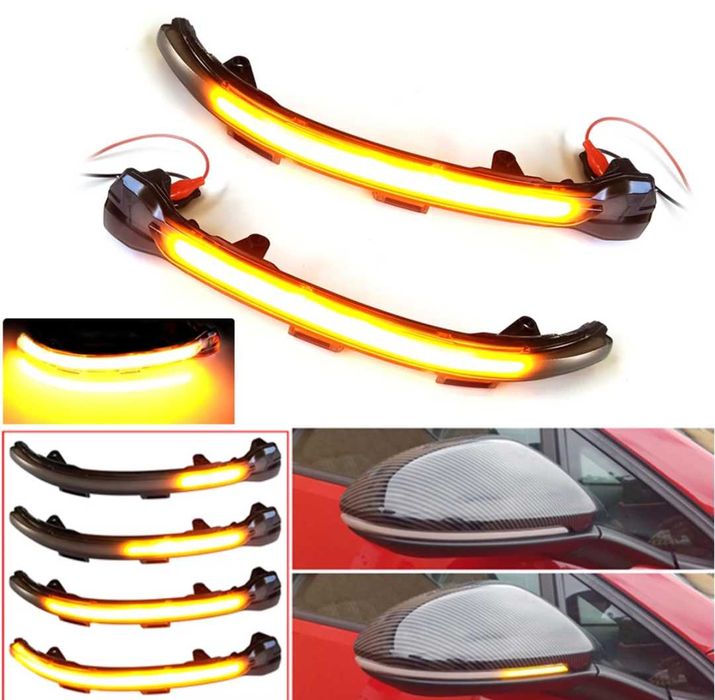 Динамични бягащи мигачи за огледалата за VW Golf Golf Sportsvan Touran