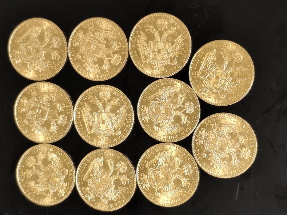 Златна монета,1 дукат 1915 год, злато, тегло 3.49 грпроба 986/1000