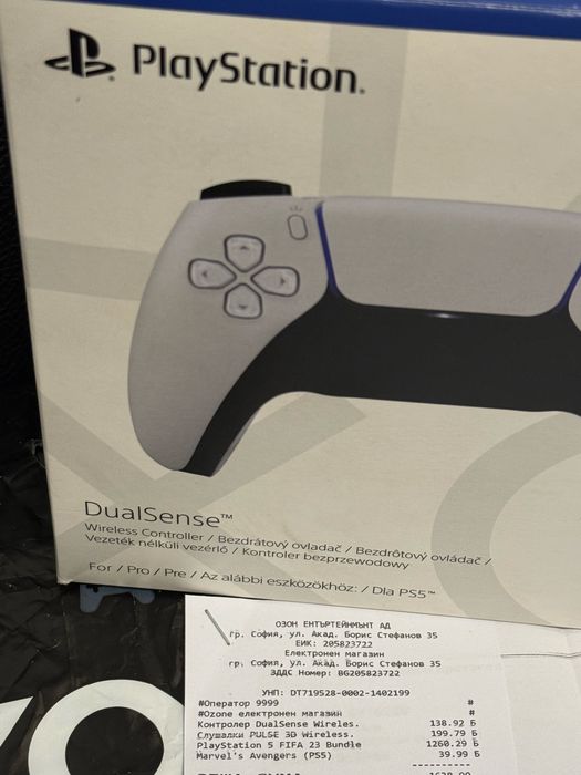 PS5 Sony Play Station 5 Joystick Контролер Гаранция Ozone 2024 White