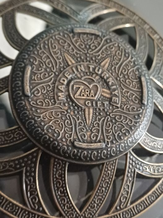 Сервиз за турско кафе (2 бр. чаши с поднос), цвят- сребрист