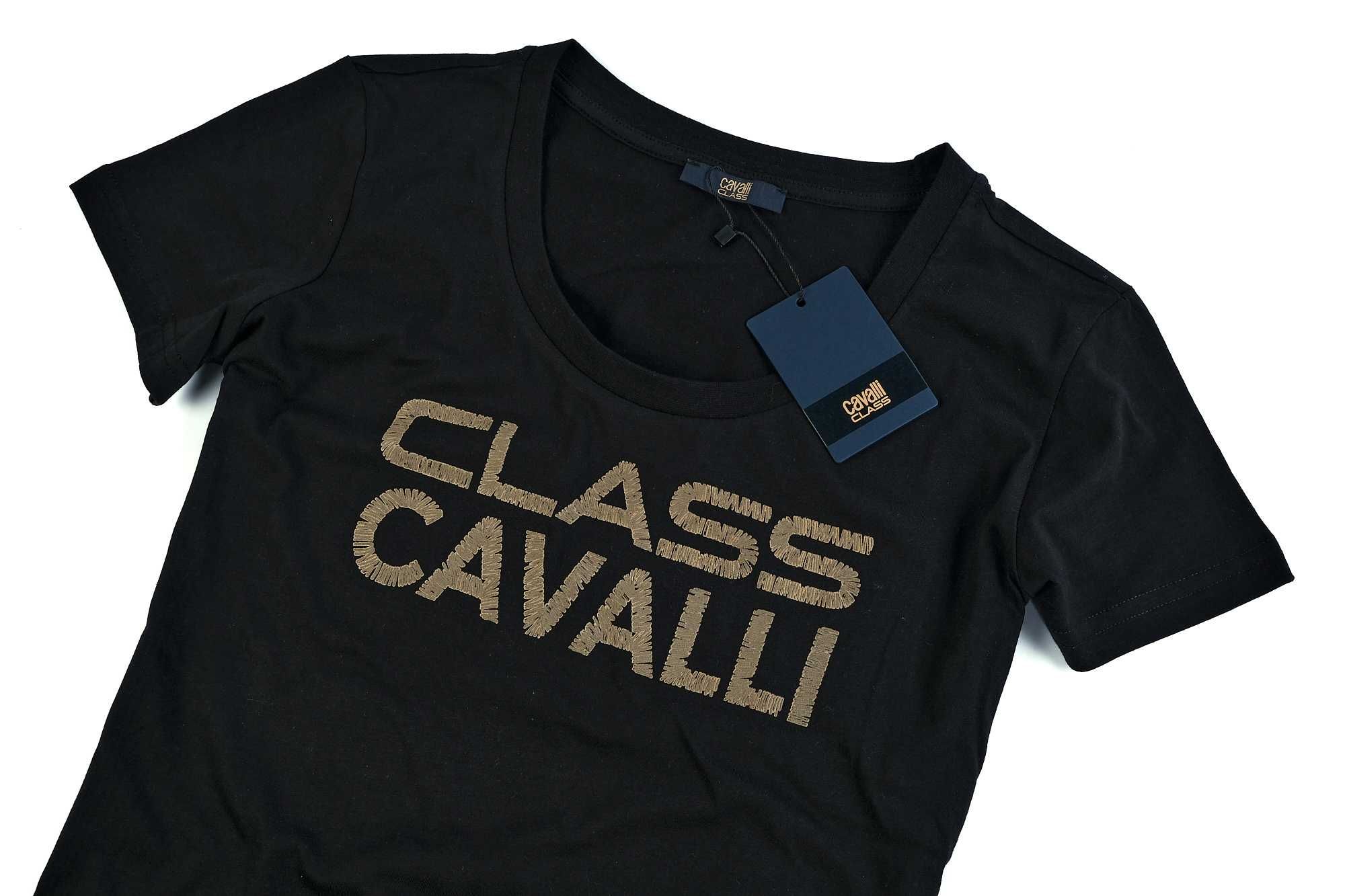 ПРОМО Roberto Cavalli Class S/M/L-Оригинална черна дамска тениска