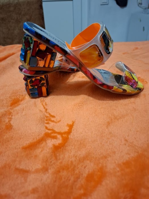 Papuci dama multicolor