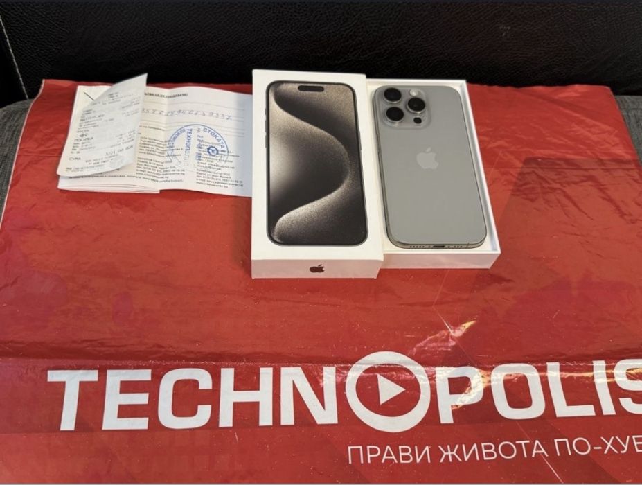 512GB iPhone 15 Pro Technopolis Гаранция до 2025 г. Natural