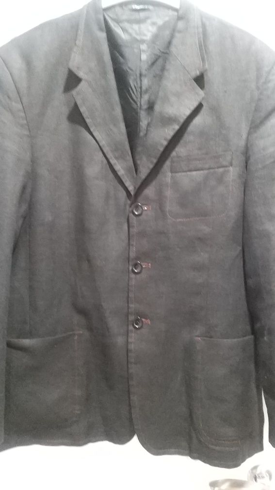 Продам пиджак льняной ,чёрного цвета