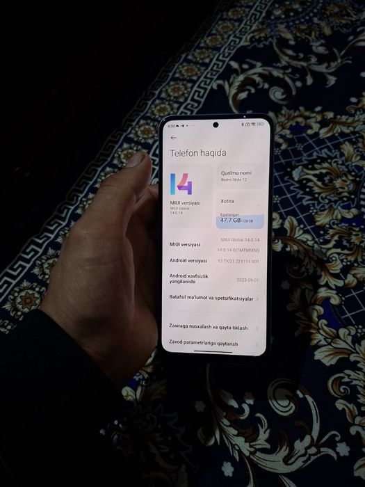 Redmi not 12 smartfon zoʻr telefon