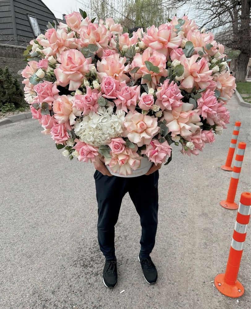 Акция Розы от 550 тг Доставка цветов Цветы Астана Букет Роза