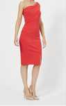 Rochie rosie Ted Baker Women's Areena Bardot one shoulder