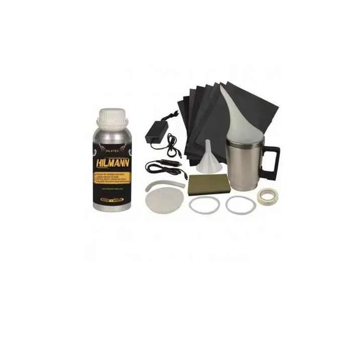 Kit restaurare faruri cu cana si solutie polimer 600ml cutie 220v /12v