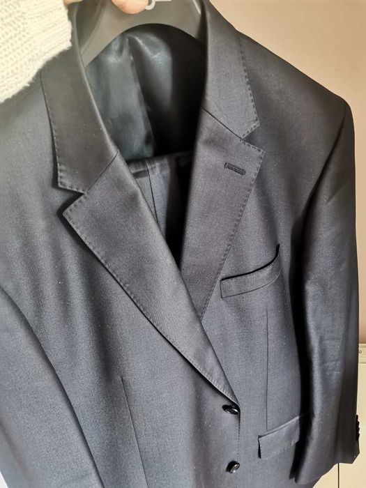 Луксозен мъжки костюм Kiğılı голям номер САКО и ПАНТАЛОН тъмно син