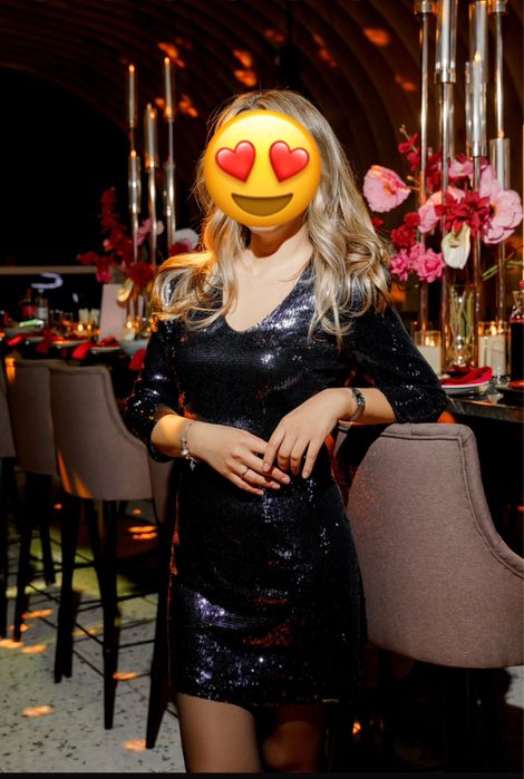 Платье с паетками. Платье на новый год