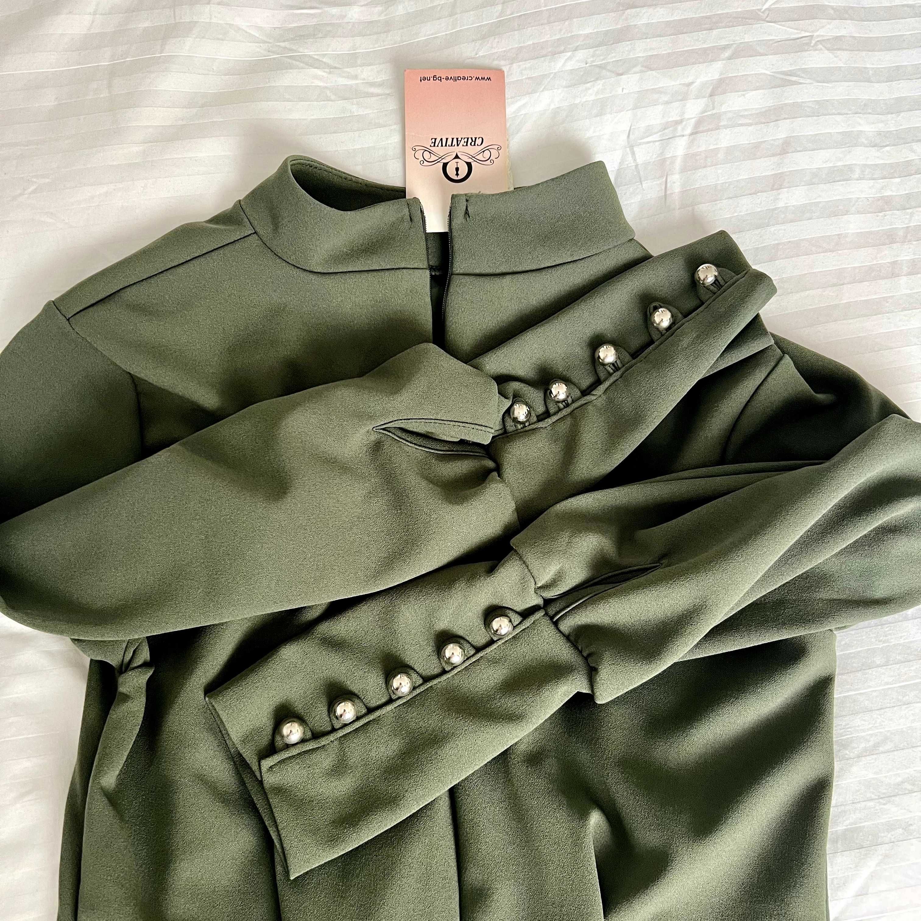 Rochie office noua khaki