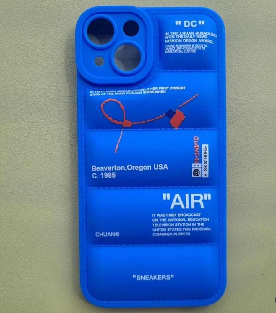 Husă de iPhone „Puf Jacket" - model AIR | Anti-soc, Stil Off White, Su