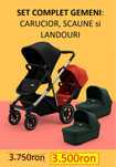 CARUCIOR GEMENI: Carucior+Scaunele+Landouri (huse + manual incluse)