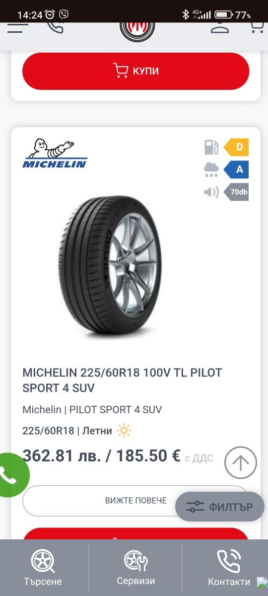 Michelin 225/60R18 100V Pilot Sport 4 SUV