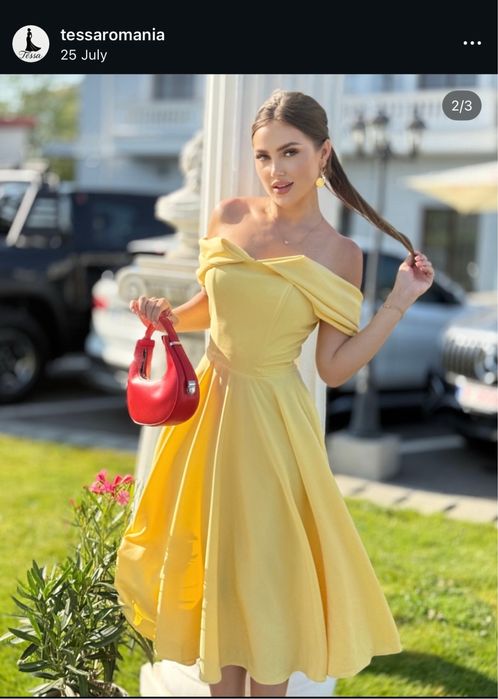Rochie galbena marime 36