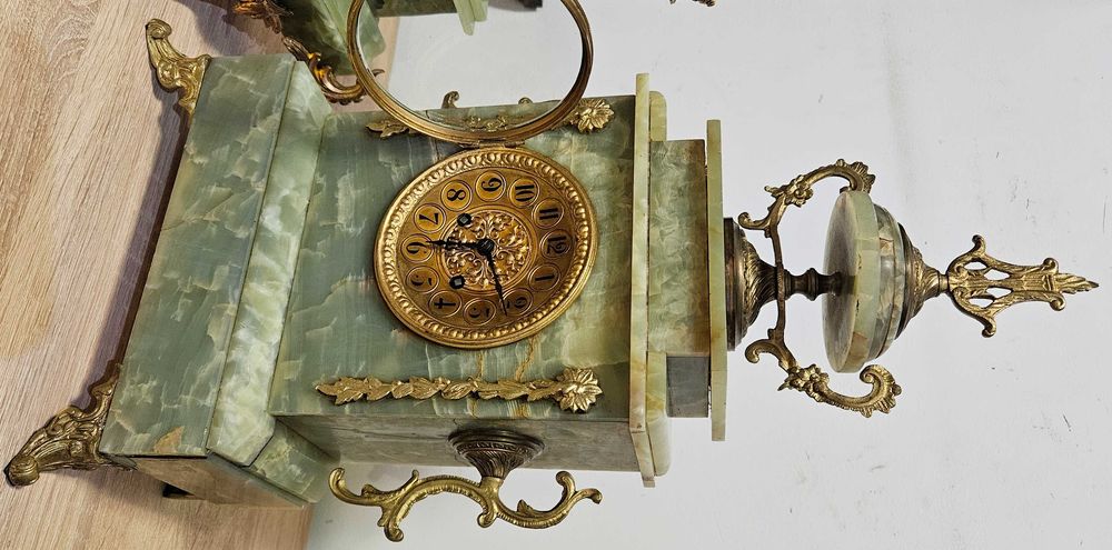 Ceas de semineu cu pendul Japy Freres - 3 piese Onix