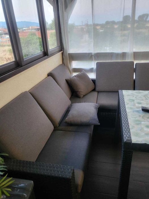 градински комплект 9части техноратан антрацит