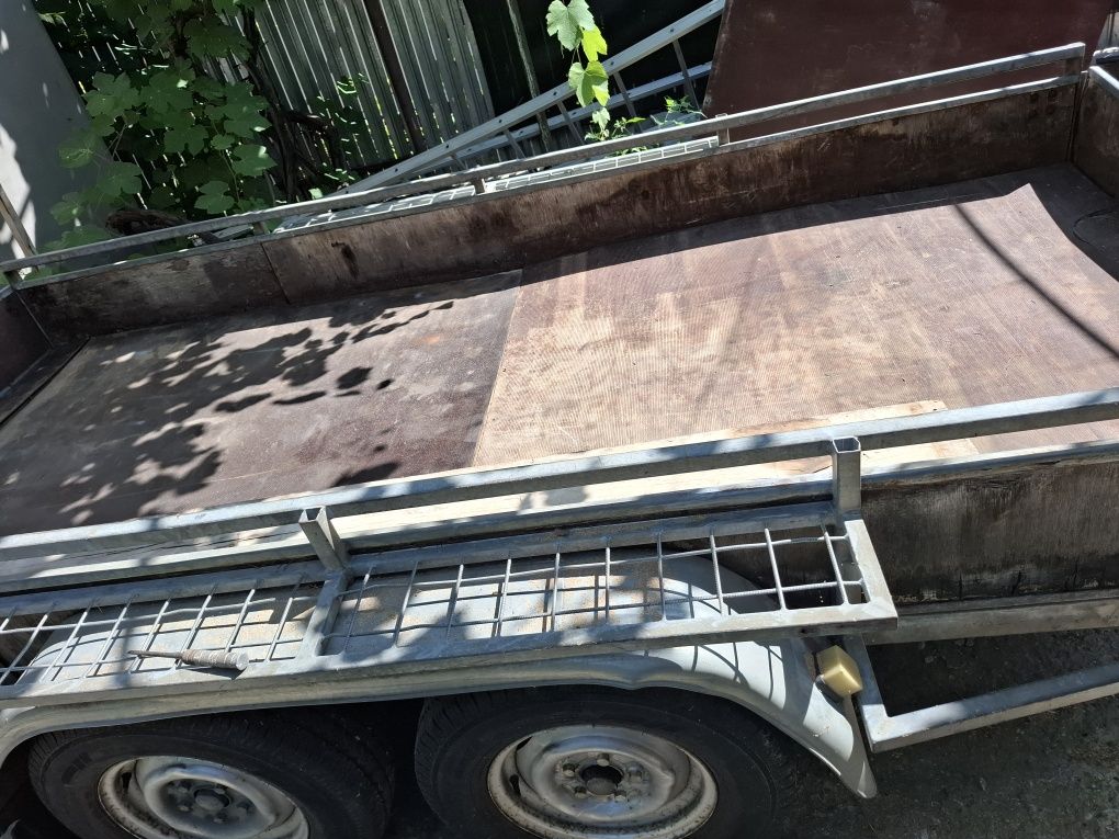 Remorcă solidă 2 axe 3,5m x 1,53m