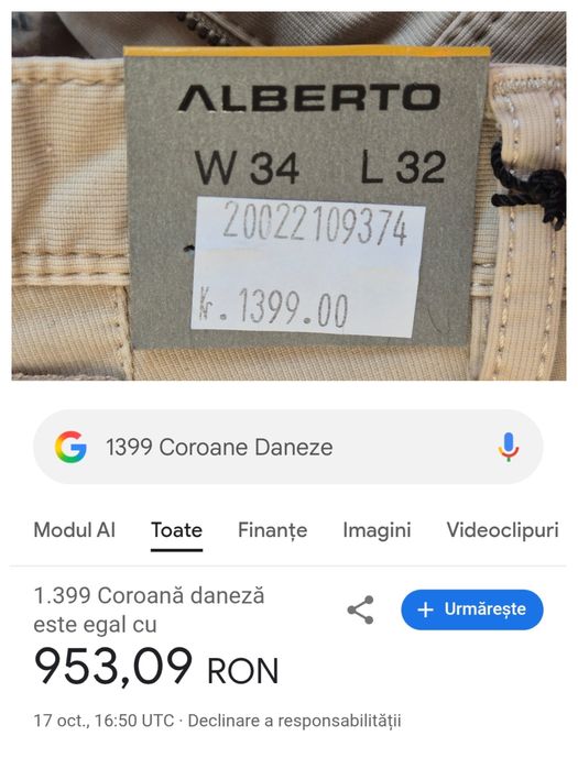 Blugi bărbătești Alberto, Premium Dynamic Superfit, Slim Fit W34 L32