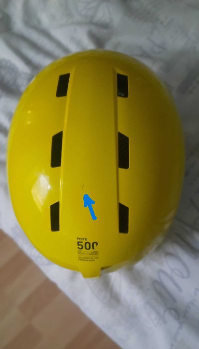 Детска ски каска Wedze H KD 500 (Decathlon); Жълта/сини елементи