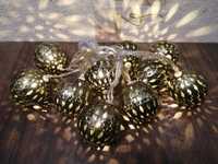 LED гирлянди с метални  топки.Фигурки Тукан,Арт декорации сърца,цветя