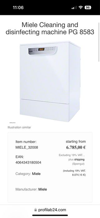 Съдомиялна Miele Professional PG8583