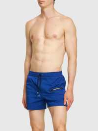 BALMAIN Blue Zip Logo Boxer Мъжки Бански / Плажни Шорти size M