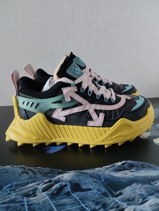 OFF-WHITE Odsy-1000 Black Yellow Pink Оригинални Дамки Маратонки 
Blac