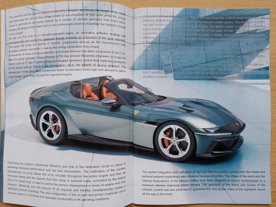 Каталог книжка брошура автомобилна литература за Ferrari 12Cilindri
