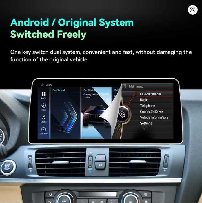 Vand Wireless Carplay Car Android auto pentru BMW X3 F25 X4 F26 NBT